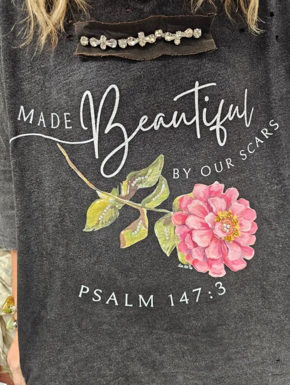 #1990 A Rare Bird Made Beautiful By Our Scars Tattered Tee